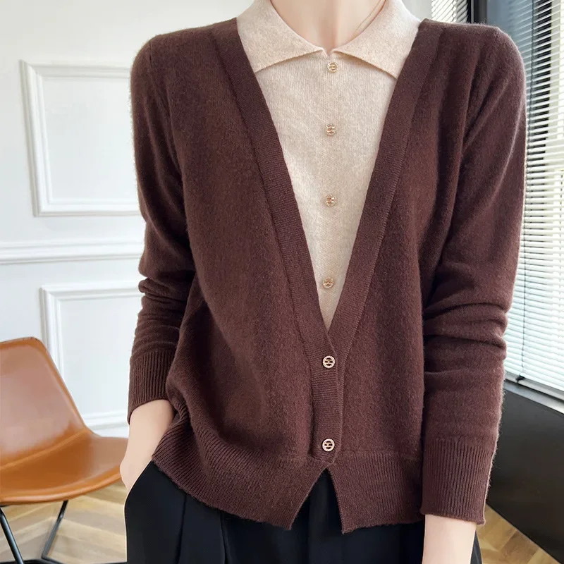 Stylish Knitted Wool Sweater Women's Fashionable Collared One-Piece Autumn Winter New Arrival Knitwear Versatile Base Layer Top - Image 3
